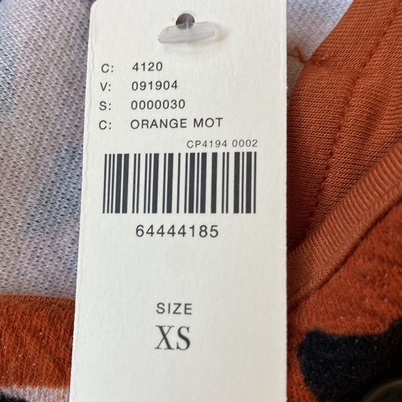 Anthropologie X Maeve Orange Leopard Mini Skirt, Size Extra Small - Picture 4 of 4